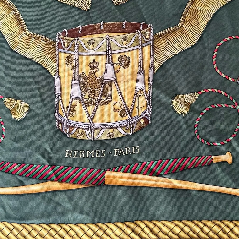 Hermes scarf les Tambours - Picture 10 of 15